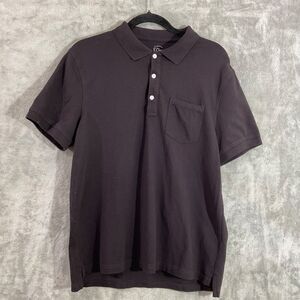 J.Crew Mens Stretch Pique Polo Shirt Short Sleeve - Black - Size M Excellent